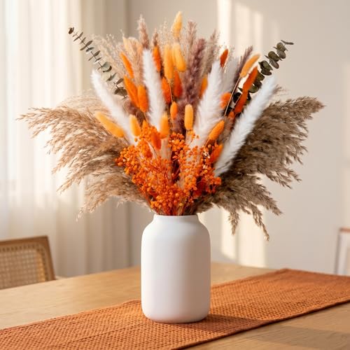 Ramo de flores secas pampas 130 piezas mezcla natural miniatura 1