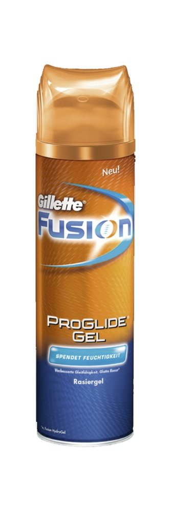 Gillette Fusion ProGlide Rasiergel Feuchtigkeit 200 ml, 4er Pack (4 x 200 ml)