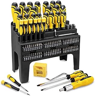AZUNO 101PCS Magnetic Screwdriver Set with Plastic Racking, Best Screwdriver Set Drive Magnetic Bit and Precision Screwdriver Cool Tools for Men Tools