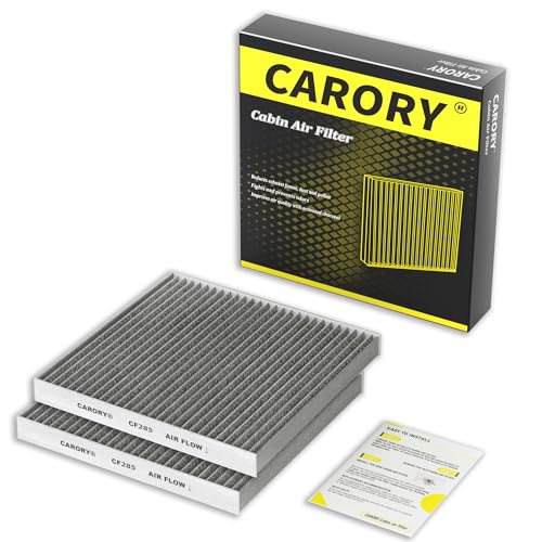 CARORY 2 Pack Cabin Air Filter w/Activated Carbon for Toyota Camry Corolla RAV4 Highlander Lexus RX350 NX300 GX460 Subaru Legacy Outback Jaguar F-Pace Land Rover Discovery and More