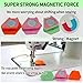 Jolynwin 3PCS Magnetic Seam Guide for Sewing Machine, Upgraded Multifunctional Polygonal Hemmer Guide with Scale, Essential Quilting Tool Sewing Supplies and Accessories