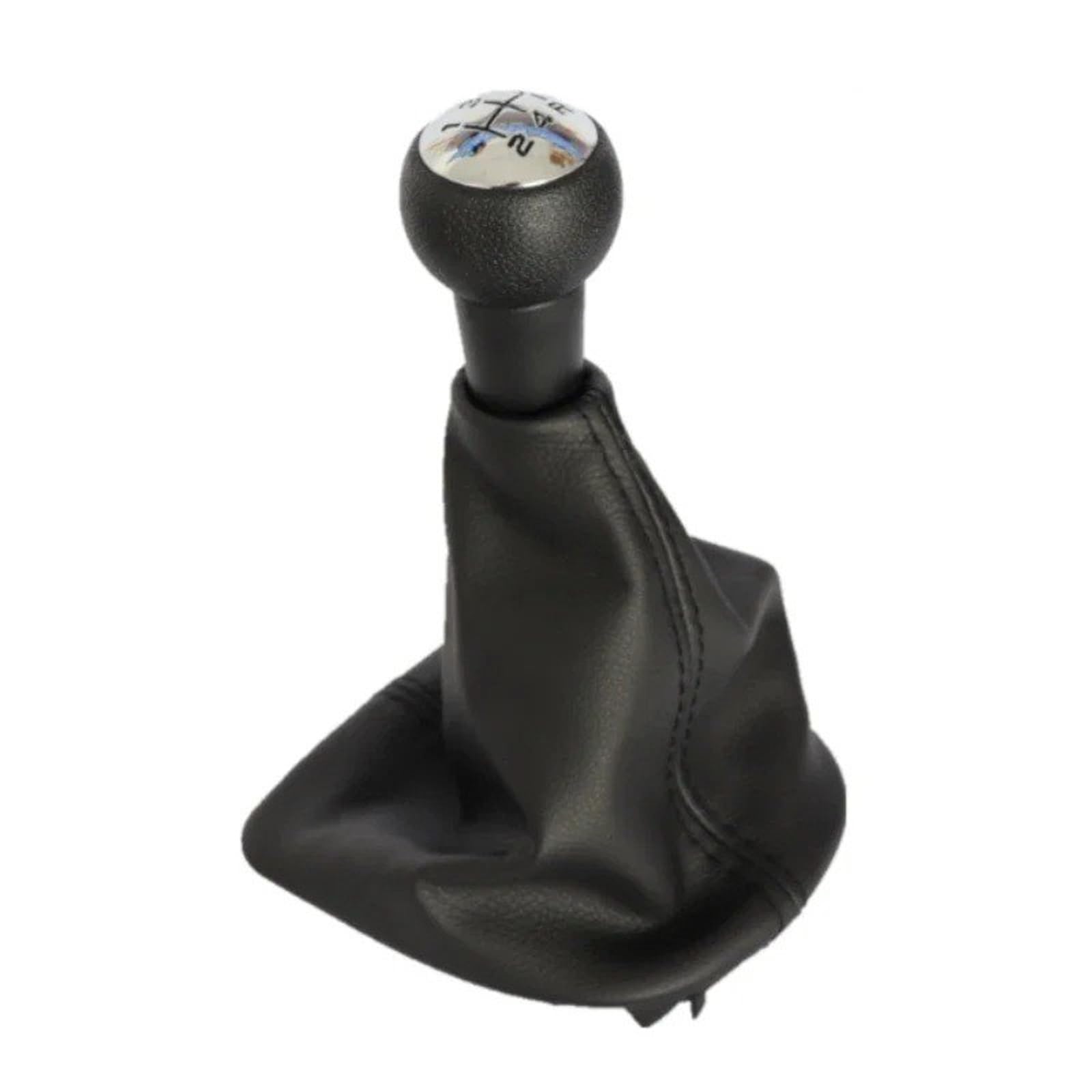 Xexjhqq Electroplating Gear Stick Knob For Peugeot 307 308 Gear Knob Shift Dust Cover Manual Transmission Rod Lever Head(Electroplating)