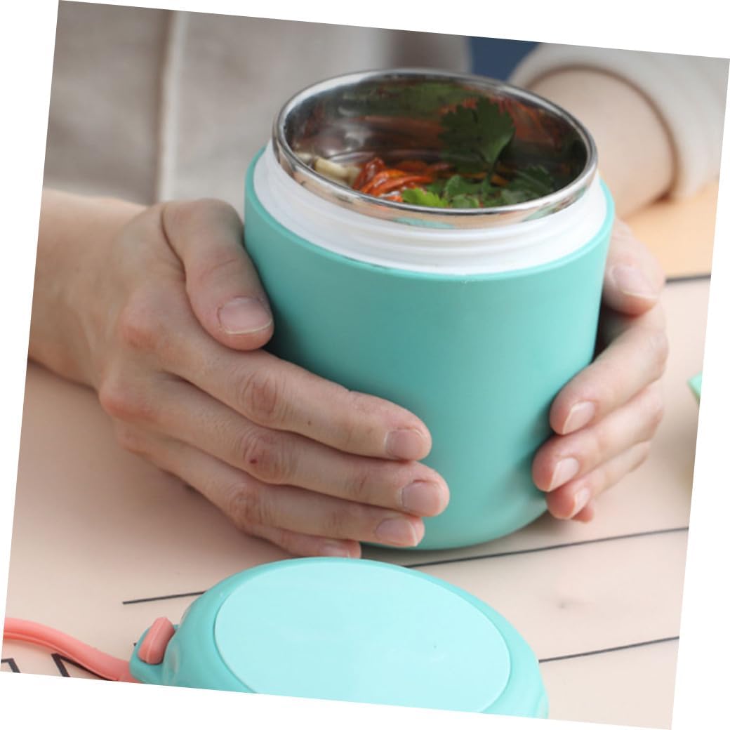 LIFKOME 2pcs Slim Insulated Water Cup Steel Soup Cup Leak Design Portable Breakfast