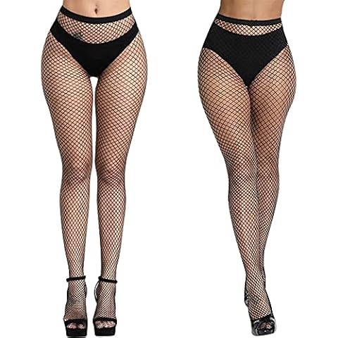 Aomig Black Fishnet Tights for Women Cover