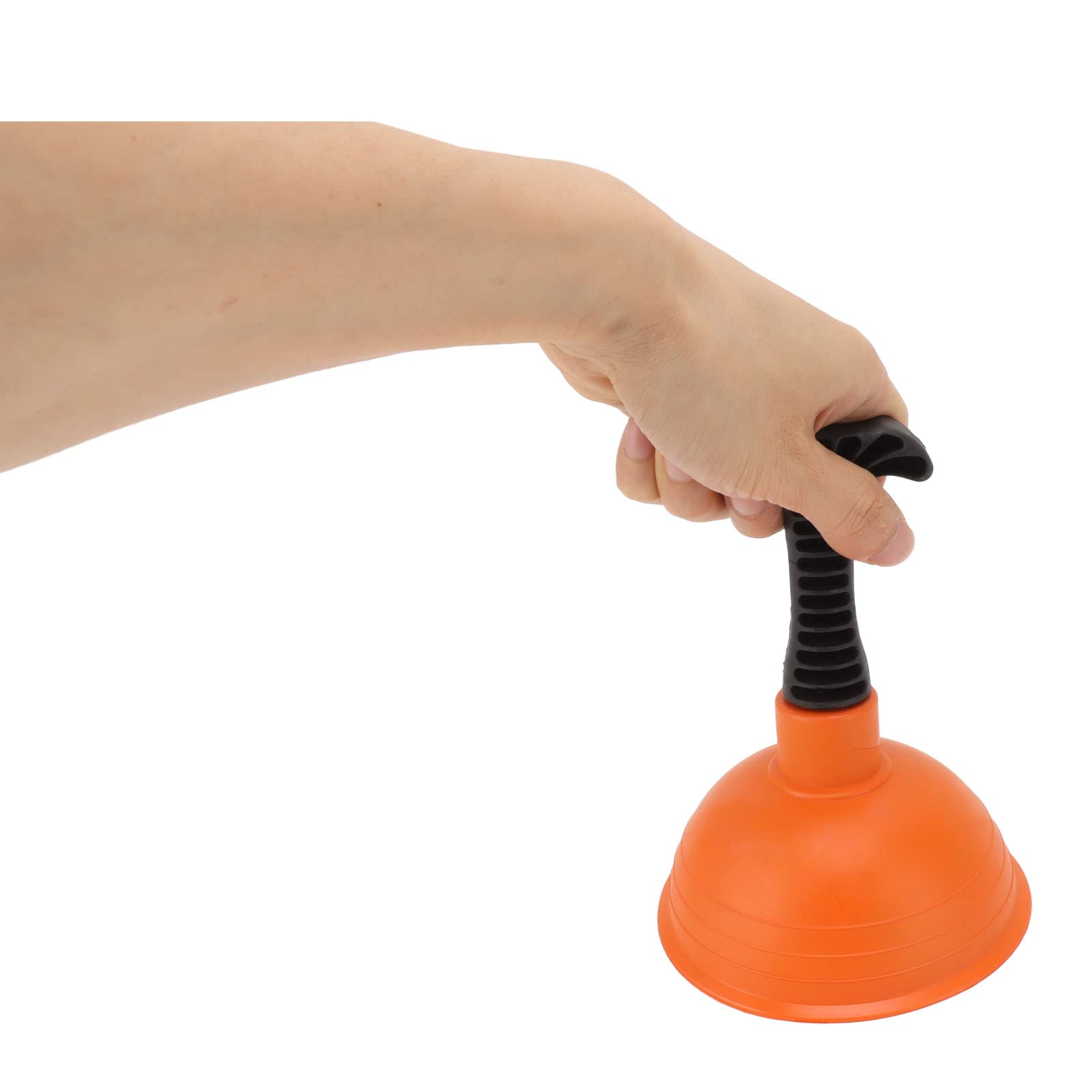 Jeanoko Small Toilet Plunger, High Pressure Pneumatic Efficient Mini Plunger Silicone Powerful Simple Operation Slip Proof Handle for Kitchen for Bathtub(Type 3)