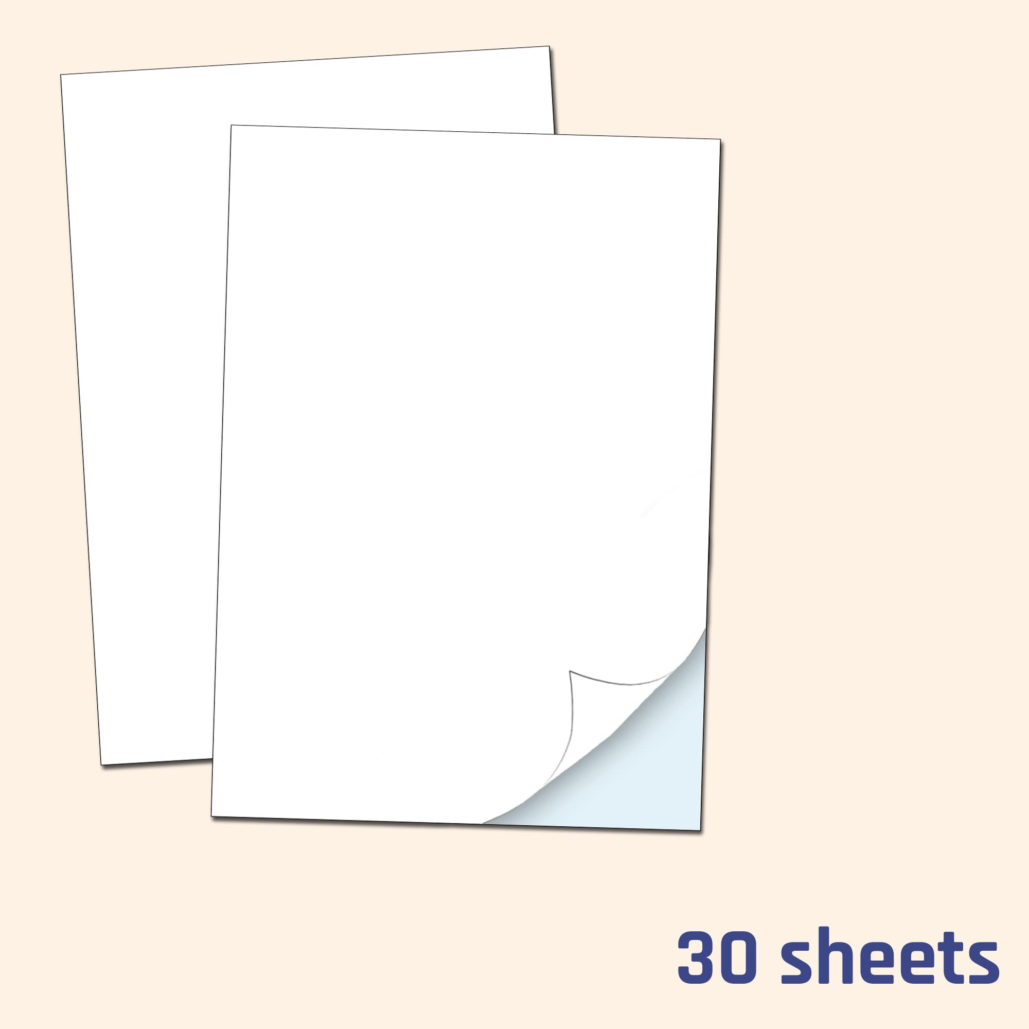 Vinile Stampabile Carta Adesiva Impermeabile A4 Bianca 30 Fogli