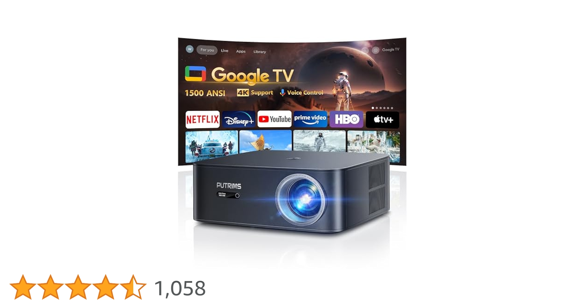 Amazon.co.jp: 【公式Google TV搭載】プロジェクター 家庭用