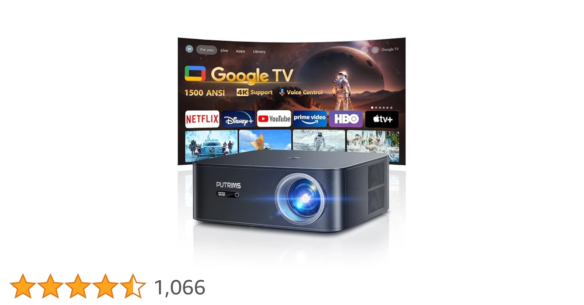 Amazon.co.jp: 【公式Google TV搭載】プロジェクター 家庭用