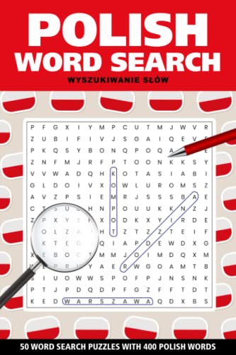 Polish Word Search: Poland Puzzle Book for Adults, 50 Word Search Puzzles With 400 Words in Polish