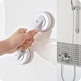 Home-organizer Tech Multifunction No Drilling Needed 8' Length Suction Grab Bar Bath Handle Bathroom...