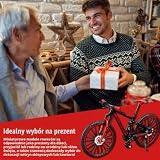 Foreverup Mini rower na palec, model roweru górskiego, rower górski MTB, zabawka rowerowa, miniaturowy rower, symulacja roweru górskiego do nauczania do domu, biura lub klubu (czarny, czerwony)