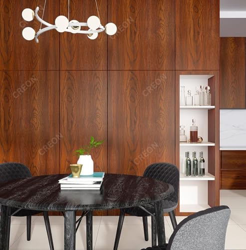 Image of CREON Brown Wood Contact Paper Peel and Stick, Self Adhesive Wood Wallpaper for Countertops Cabinets Table Furniture (Caramel Wood, 24X48 in)
