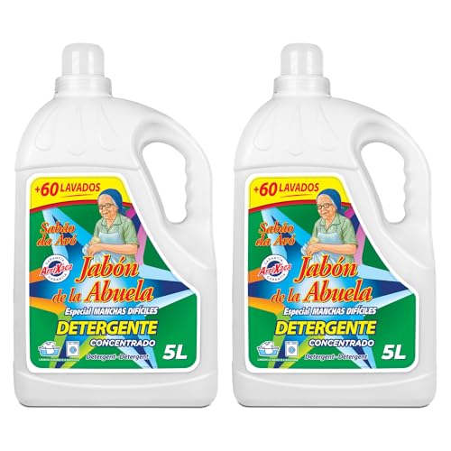 Detergente Líquido Concentrado para Lavadora 10 Litros, Especial contra Manchas Difíciles, más de 60 Lavados Garantizados