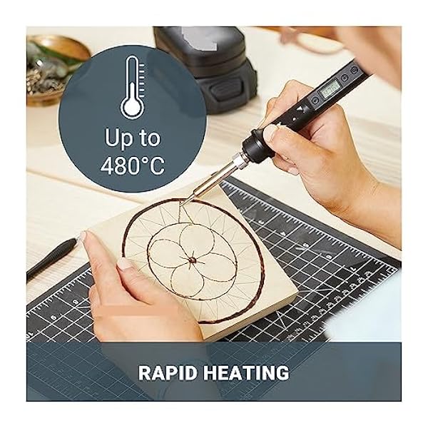 Lödning kit Brännare-lödkolv, sladdlös elektrisk svetsning Lödverktyg Rework Station Heat Pencil Tips,Svetsverktyg (Color : WX744.9 and WA7161, Size : 1)