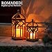Romadedi Farmhouse Candle Lantern Wooden - 12