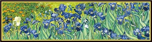 Dimensean Stamped Cross Stitch Kits Full Range of Embroidery Patterns Starter Kits for Beginners Adult or Kids DIY Cross Stitches Needlepoint Kits 11CT- (Panorama of Van Gogh Orioles 57.1×15.7 inch)