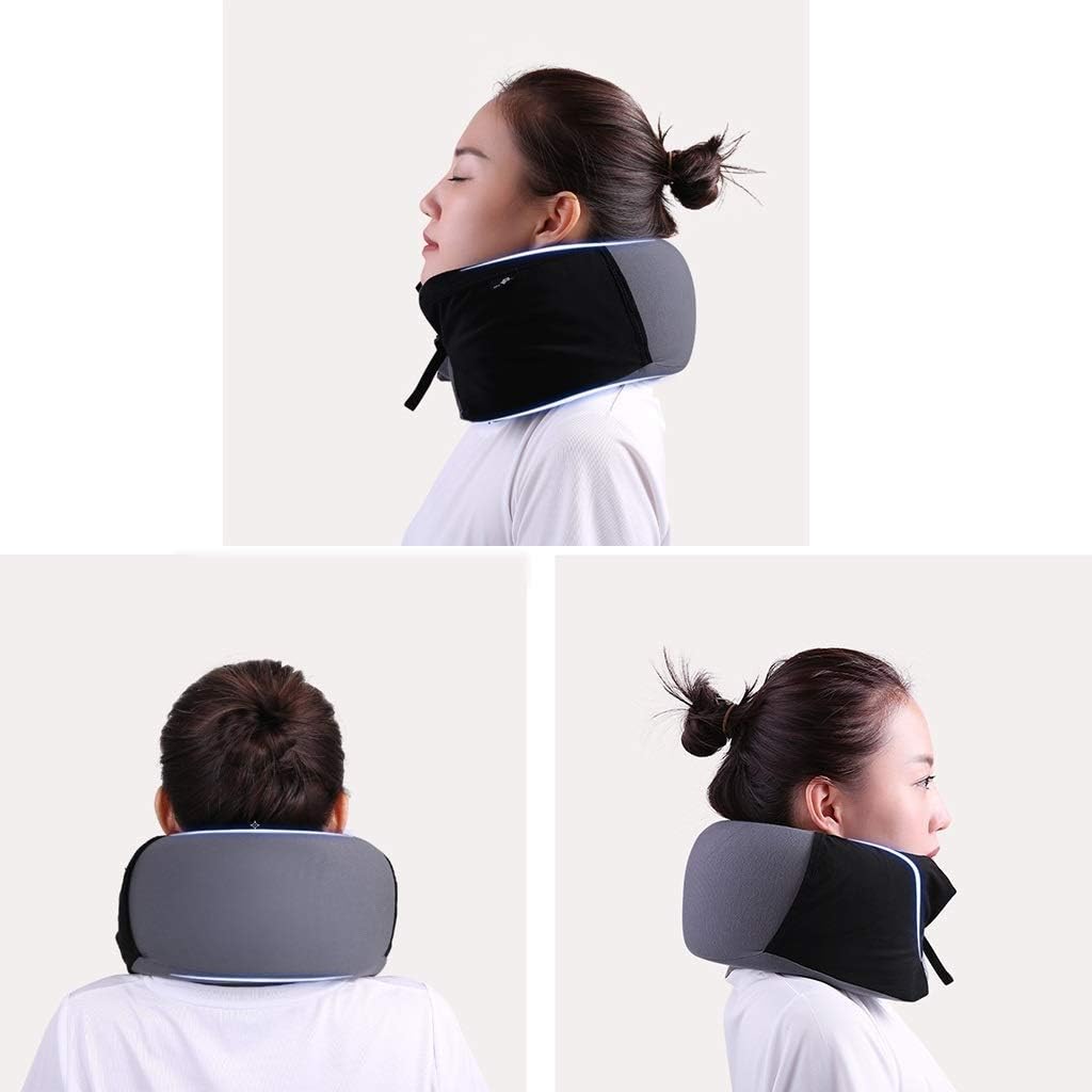 Travel Pillow Foam Pillow, Comfortable & Breathable Cover, Ergonomic Design Soft Full Neck Chin Support Adjustable