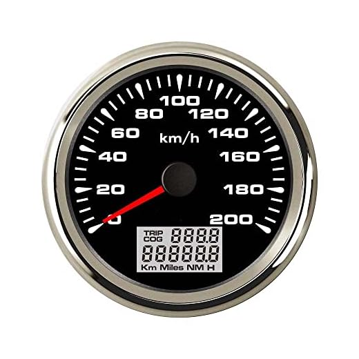 ELING Bil motorcykel GPS hastighetsmätare Velometer 0-200 km/h hastighet mätare körsträcka med bakgrundsbelysning 85 mm