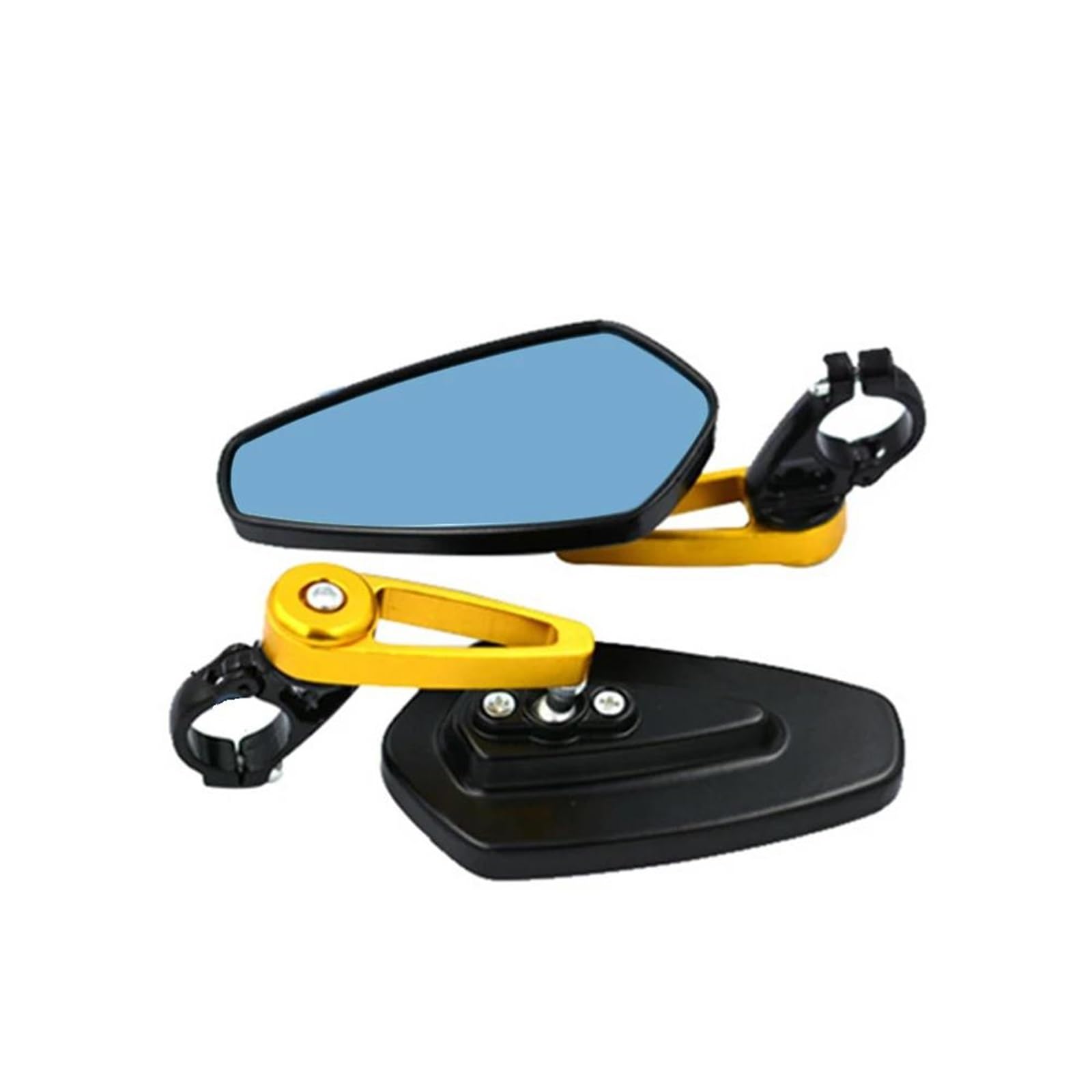 Rétroviseurs latéraux Rétroviseurs De Moto 7/8 '', 1 Paire De Rétroviseurs en Alliage D'aluminium, Accessoires pour Yamaha YBR125 TDM900 Rotatif(Or)