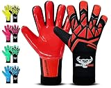 BEAST RAGE Guanti da portiere per bambini, ragazzi e adulti, guanti da portiere da calcio ...