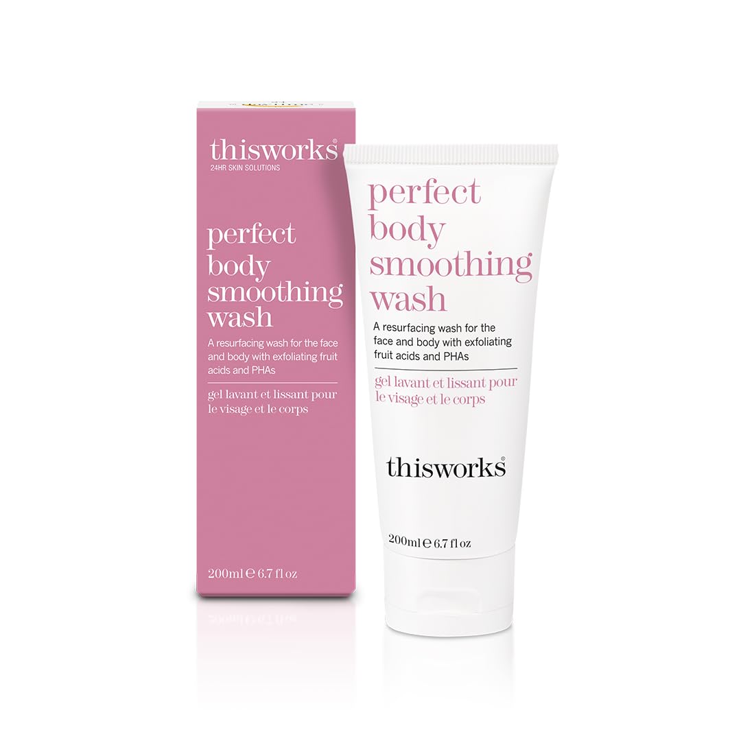 This Works Perfect Body Smoothing Wash, 200ml, Resurfacing Face and Body Wash with Fruit Acids