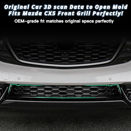 Image of Ruiya 2026 CX5 Front Grill Mesh Inserts Trims for 2026 Mazda CX-5 Accessories ABS Material Front Grille Guard Compatible with 2026 Mazda CX 5(Lower Grill Mesh)