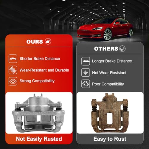Image of cciyu Front Left Brake Caliper Assembly w /Bracket 19B3554 2007 2008 2009 2010 2011 2012 For Kia For Rondo