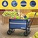 ROSONG Collapsible Wagon Cart with Wheels Foldable - Folding Utility Heavy Duty Wagons Carts for Grocery Sports Garden Shopping Camping Wheelbarrows (Navy Blue, 120L)