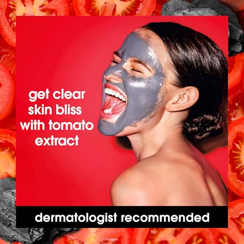 Yes To Tomatoes Clear Skin Detoxifying Charcoal Mud Mask For Acne Prone Skin Draw Out Impurities And Prevent Breakouts Contains Salicylic Acid 96 Natural Ingredients, Red, Tomato, 2.006 Fl Oz - Image 7