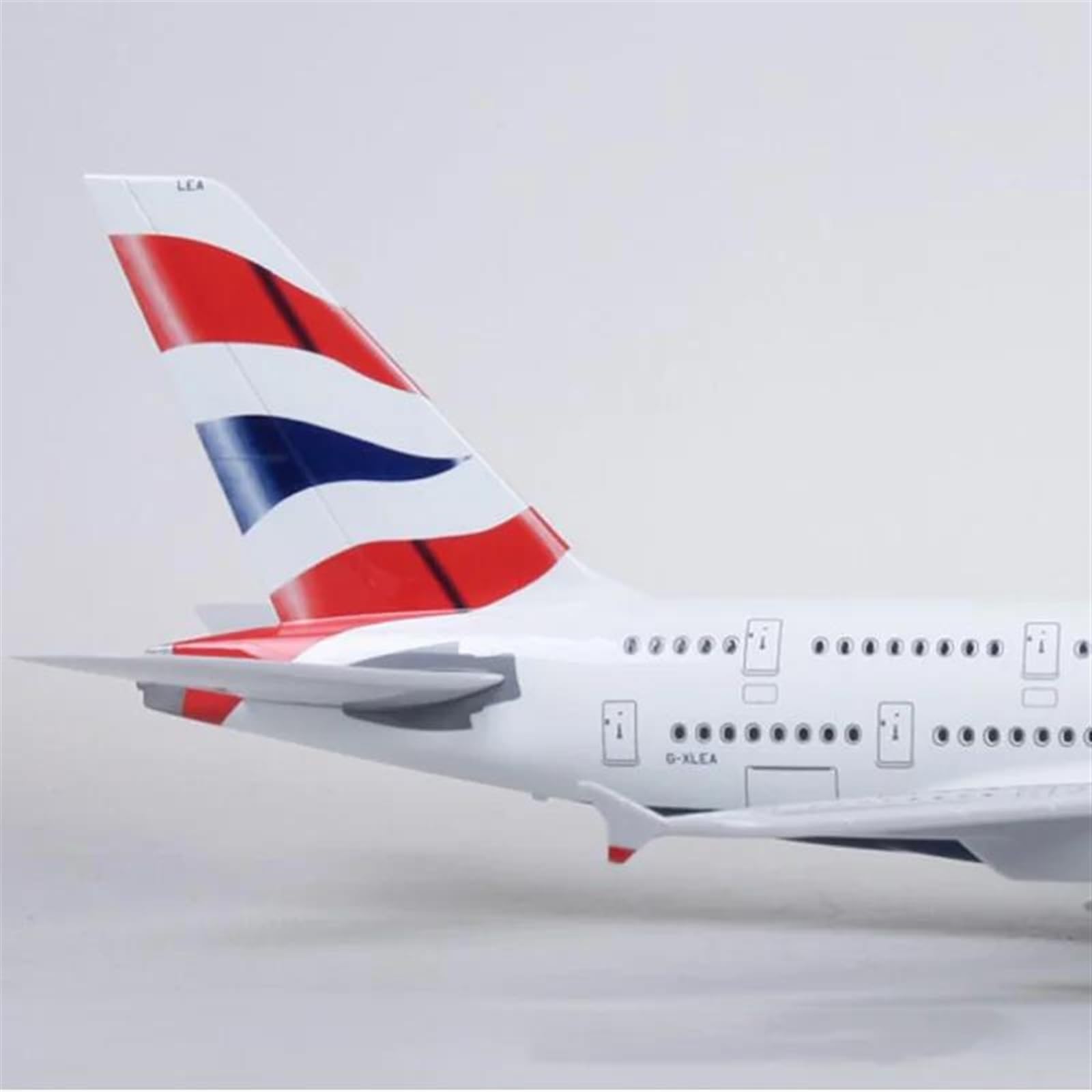 Modellini in scala Aerei Modello In Resina Pressofusa Per L'A380 British Airways Con Luci E Ruote, Display Statico Per Aereo In Scala 1 160, Regalo(No light)