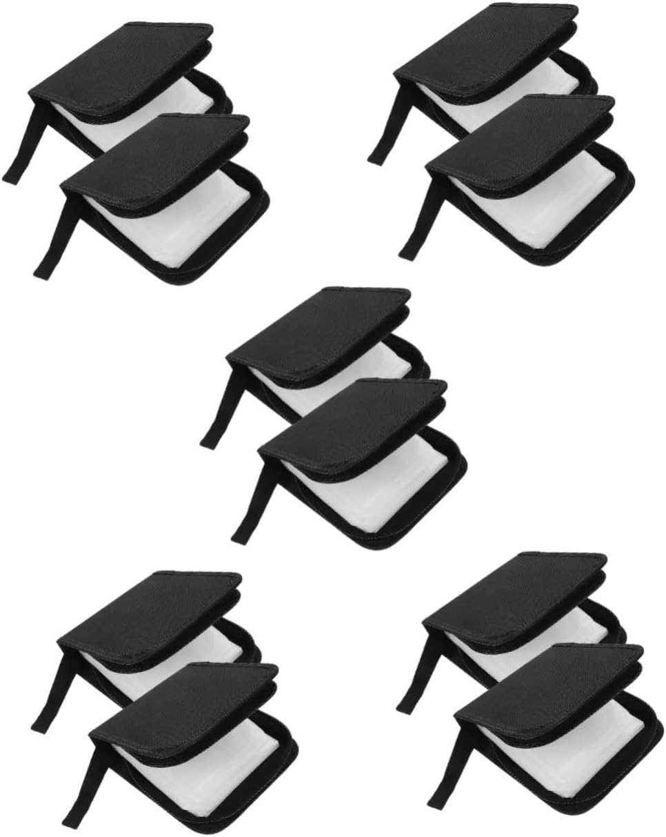 10pcs Cd Organizer Case Capacity Travel DVD Holder Protective Zipper Storage Wallet for and DVDs Compact Design for Home and Car Use Material for