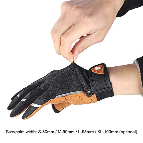 Andoer Luvas de ciclismo antiderrapante respirável masculino anti-choque para esportes ao ar livre l
