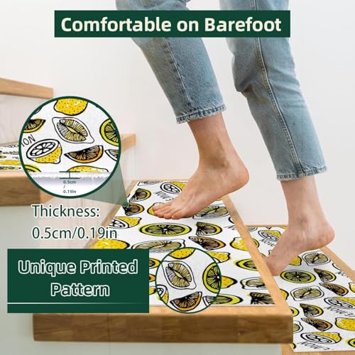 Peldaños de escalera de limones: alfombras decorativas premium 3