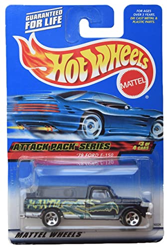 Hot Wheels Ford F-150 1979 escala 1:64 negro miniatura 1