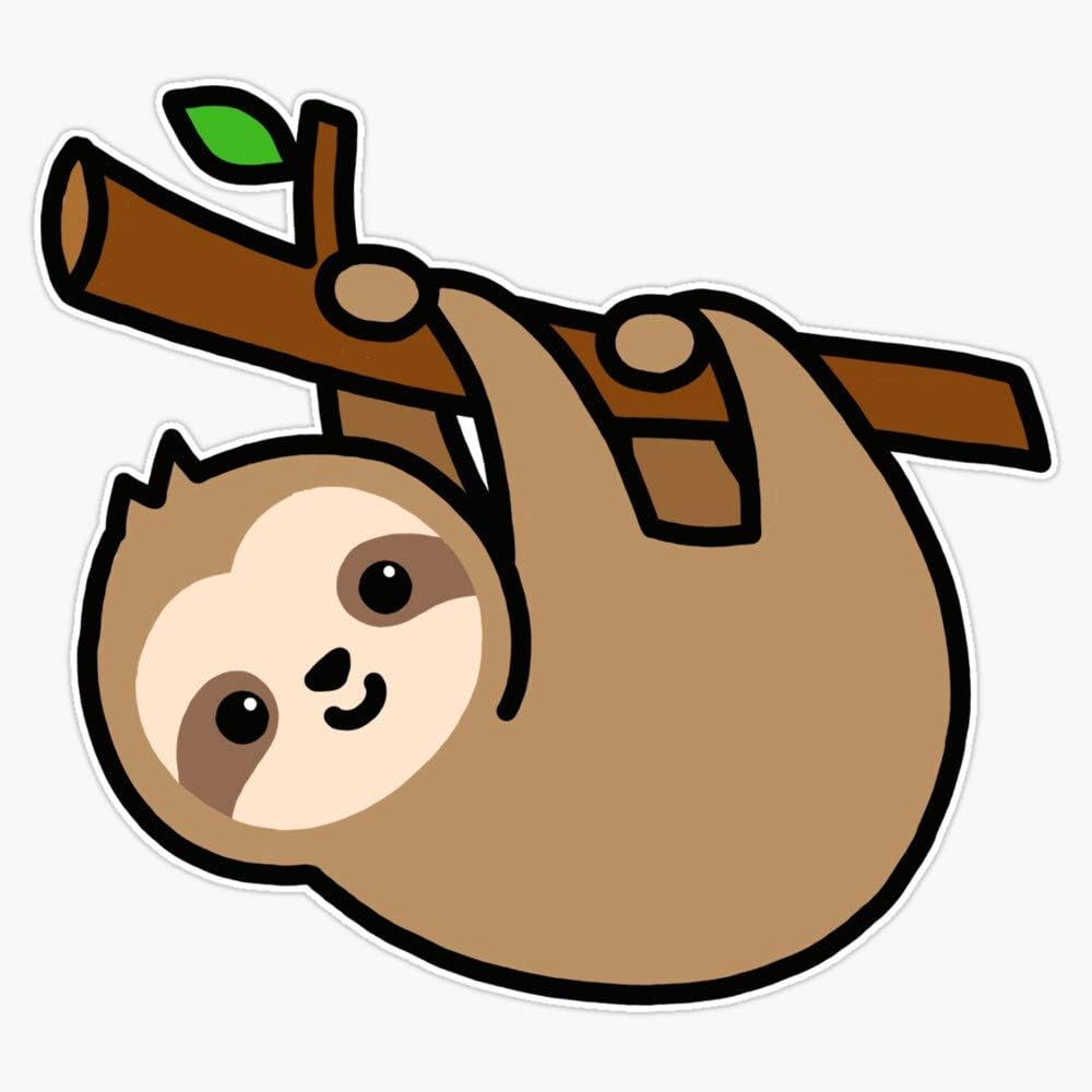 Sloth Vinyl Waterproof Sticker Decal Car Laptop Wall Window Bumper Sticker 5"