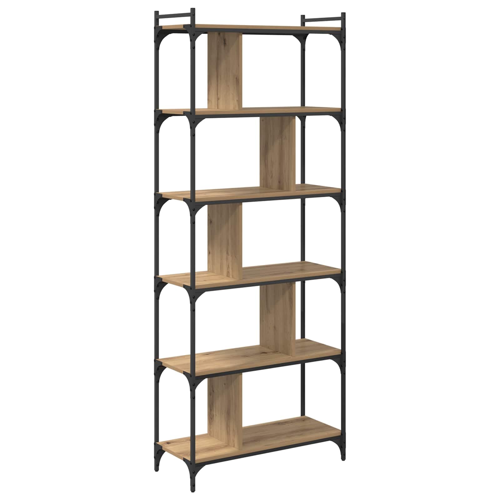 Generisch Bücherregal Artisan-Eiche 76 x 32 x 192 cm Holzwerkstoff,Möbel,Regalsysteme,Bücherregale Bücherschränke-882170