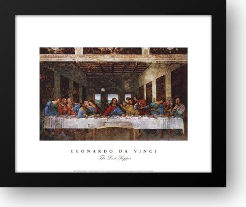 The Last Supper 24x20 Framed Art Print by Da Vinci, Leonardo