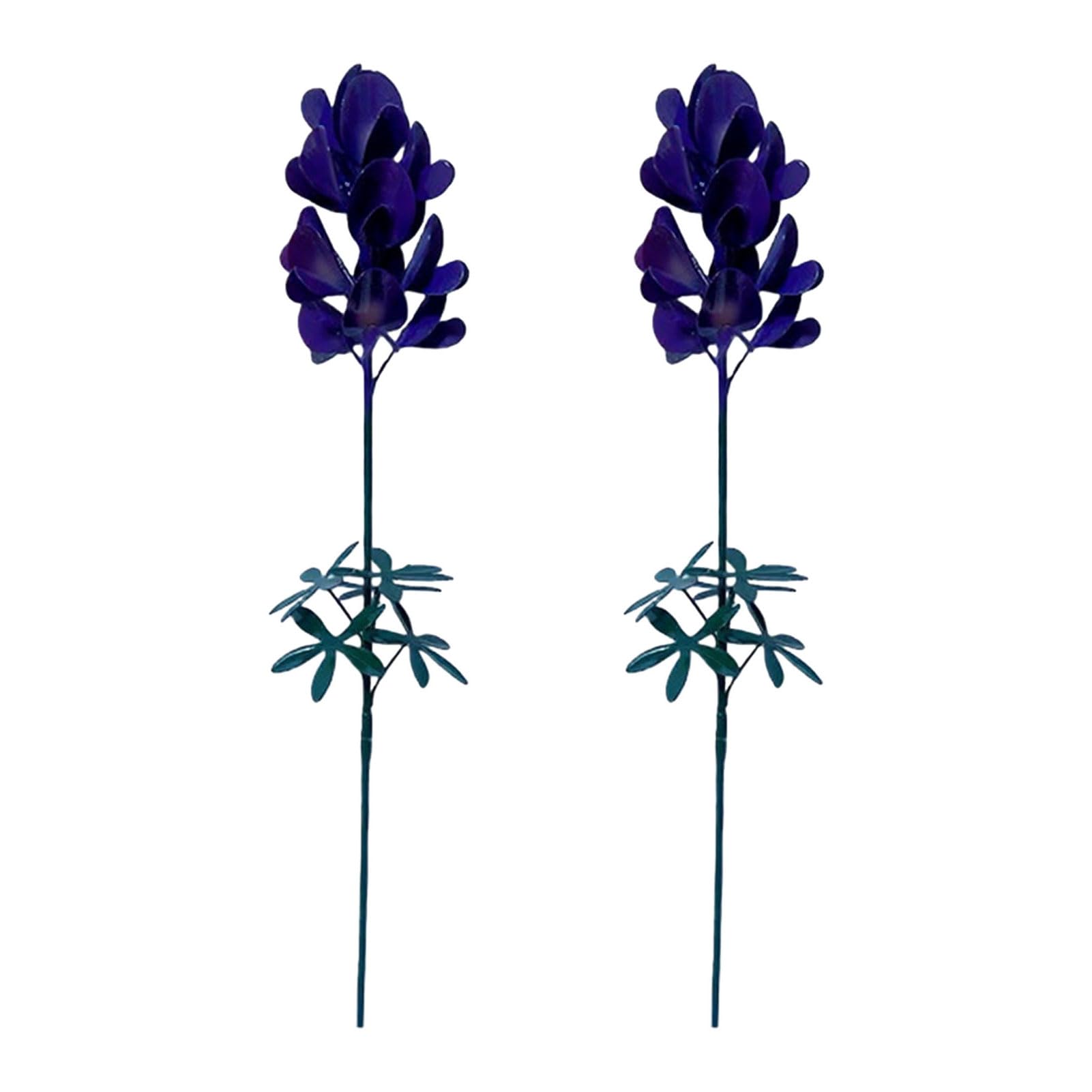 Phalaenopsis Gartenstecker aus Metall, rustikale Blumenskulptur, Hofkunst, 65 cm, dekorativ, skurriles Blumenornament für Rasen