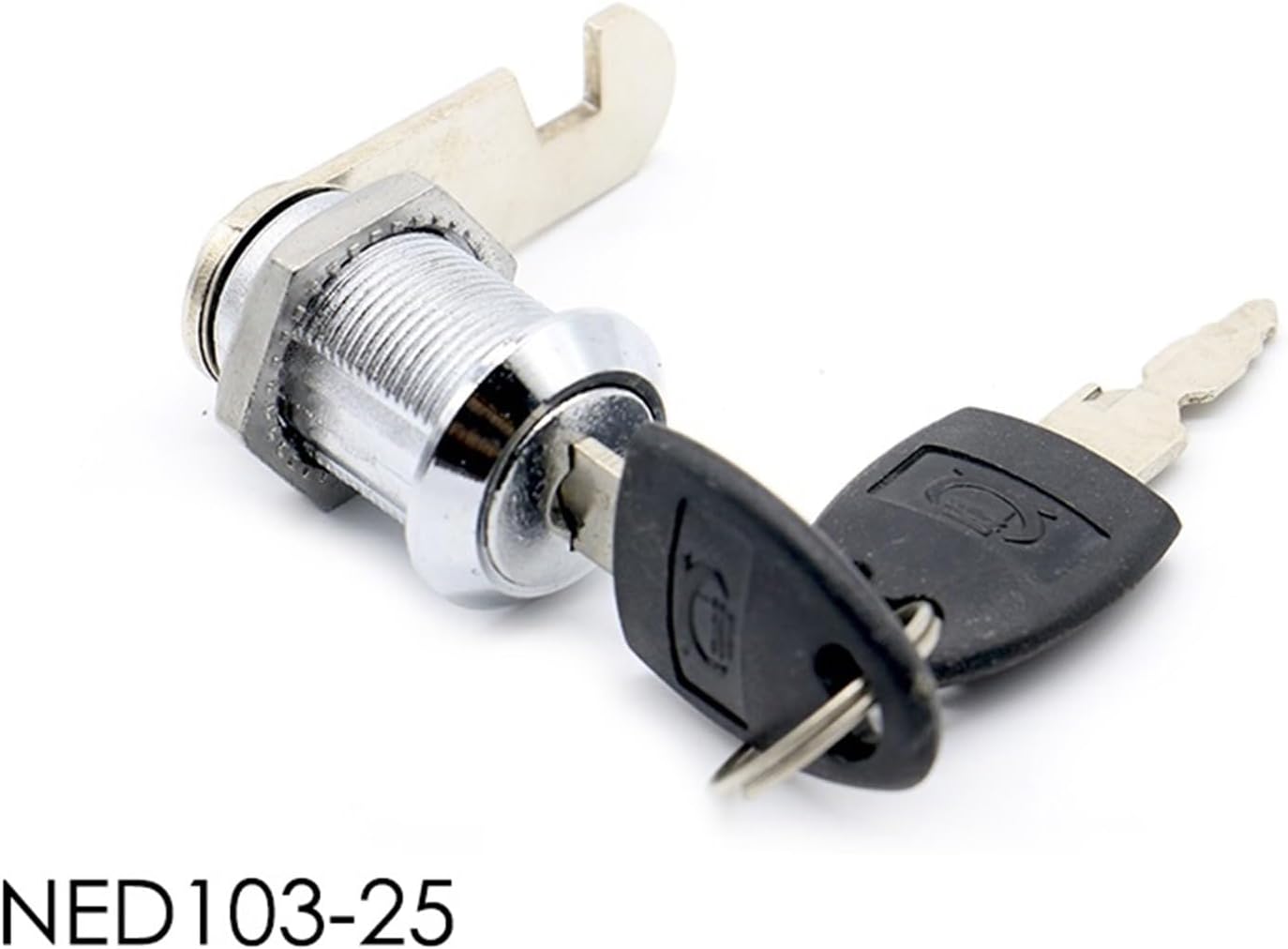 Cam Cylinder Locks Door Cabinet Mailbox Drawer Cupboard Padlock Security Locks with Plastic Keys Furniture Hardware 1Pcs(25mm Same Key)