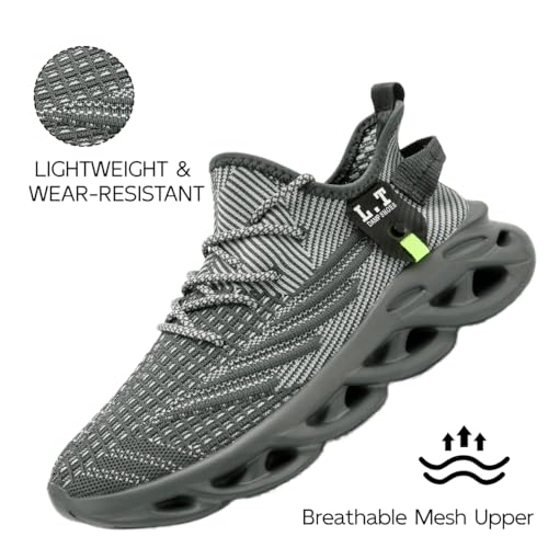 Image of EGMPDA Mens Shoes Running Slip On Tennis Walking Shoes Lightweight Breathable Sneakers for Gym Work Casual Soft Sole Trainers Non Slip Athletic Footwear