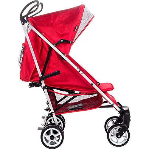 Carrinho de Bebê Cosco Umbrella Deluxe Plus C/  Encosto Reclináve Vermelho