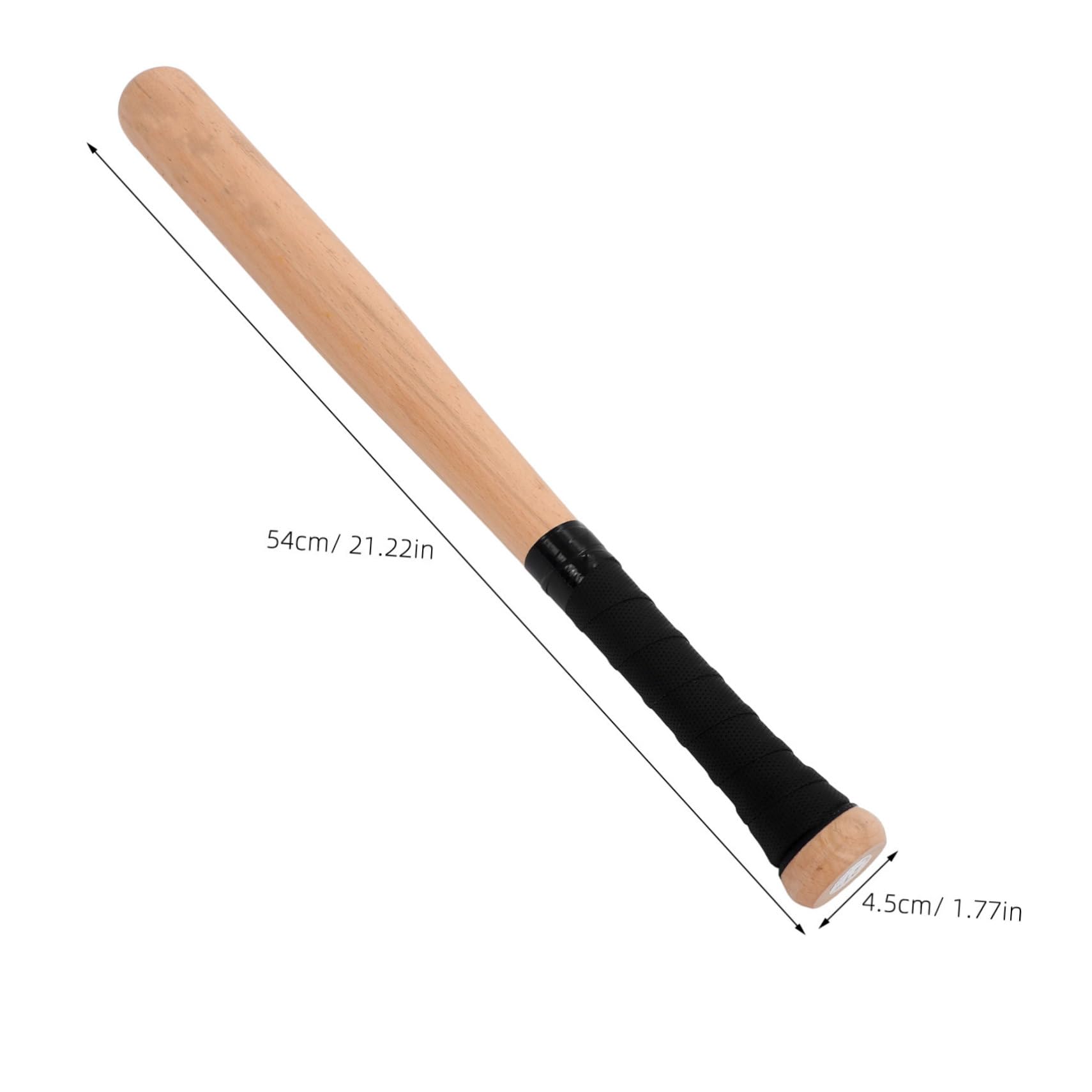 Mazza da Baseball Sportiva in Legno di Faggio 54 Cm Impugnatura e Logo, Bastone Leggero per Allenamento Ragazzo Ragazza, Ragazzi e Adulti, Attrezzatura Outdoor per Esercizi