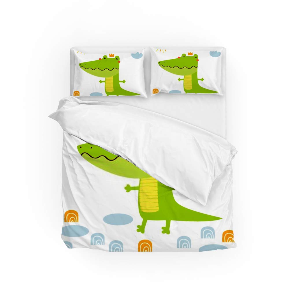 Housse de couette humour crocodile pour égayer votre chambre Queen Size