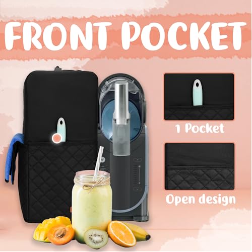 Image of CROTIRAD Slushie Machine Cover for Ninja Slushy Frozen Drink Maker, Foldable Dust Cover for Ninja Slushie Machine, Easy Storage Fits Ninja Slushi Maker, Upgrade, Quilted Black