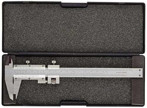 Image of Vernier Caliper 0-150mm / 6 Inch | Stainless Steel Manual Precision Measuring Tool with Dual Scale (Metric & Inch) for Inside, Outside, Depth & Step Measurement (MN-150)