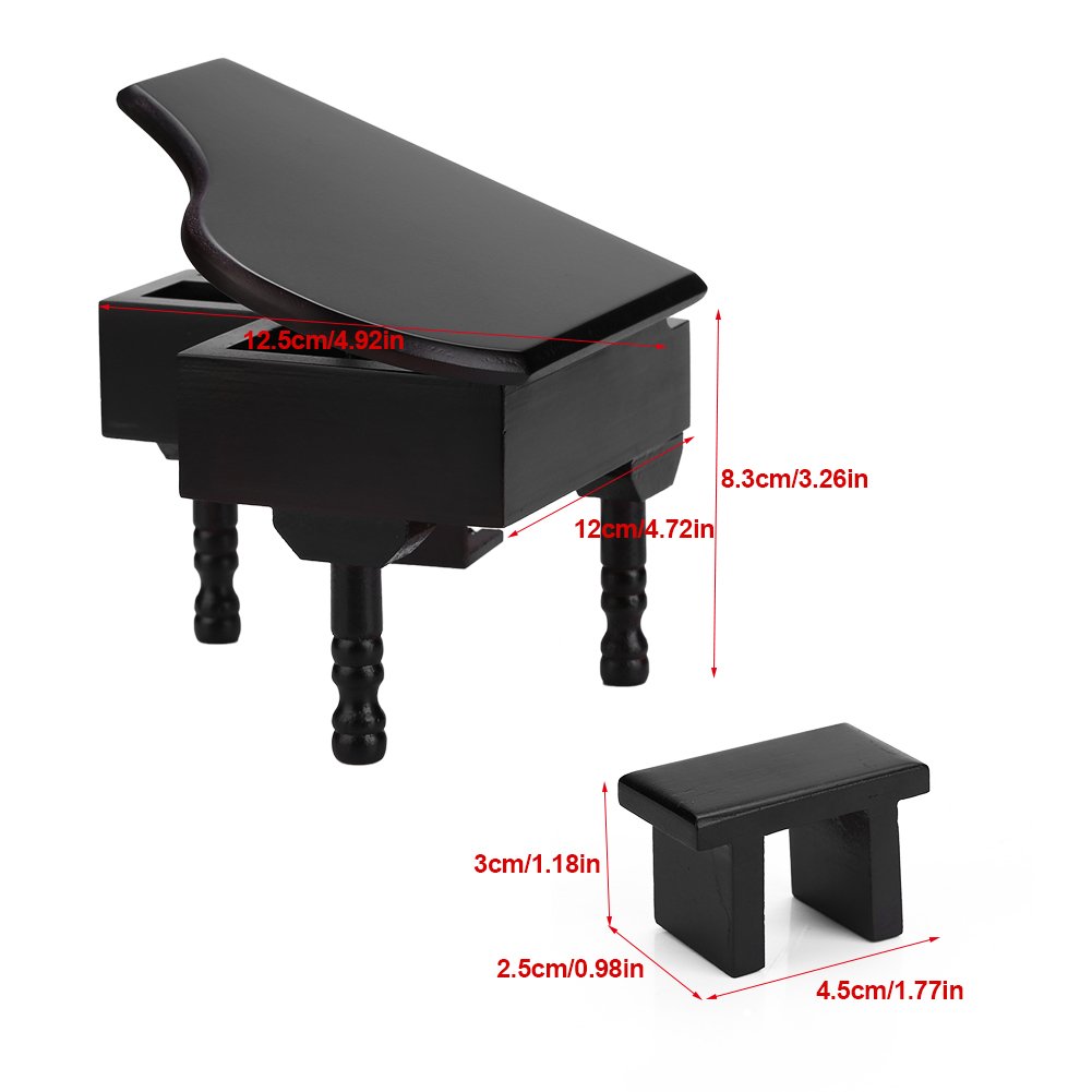 Spieluhr Klavier Music Box Clockwork Music Box Classic Grand Piano Form Design Qualität Bewegung feine Verarbeitung und Elegante Kreatives zum Valentinstag Gutes für Freunde