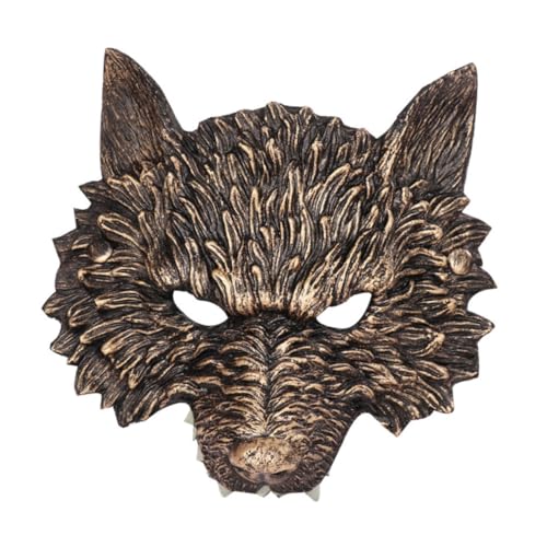 VICASKY Unique Mask for Adults Half Face Wolf Design for Halloween Costumes Parties