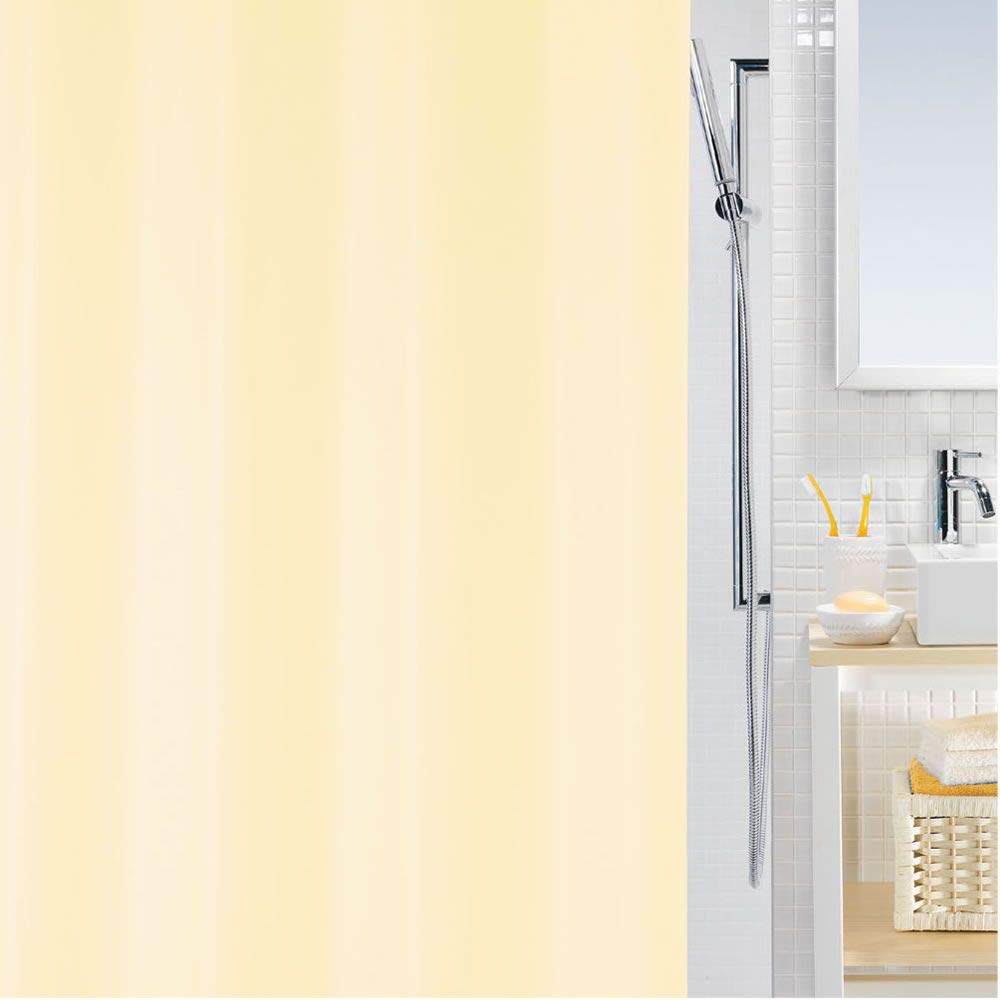 Spirella Bio PEVA Sand Plastic Shower Curtain, 120 x 200 cm, Biege/Cream