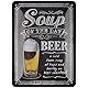 Nostalgic-Art Retro Blechschild, 15 x 20 cm, Soup of the Day – Geschenk-Idee als Bar-Zubehör, aus Metall, Vintage Design mit Spruch, Blechschilder Sprüche, Bier-Deko