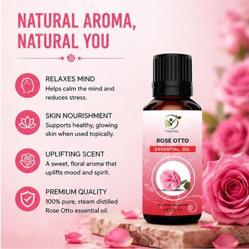 Image of VIRTUAL ESSENTIAL OIL (15 Ml, Rose otto)